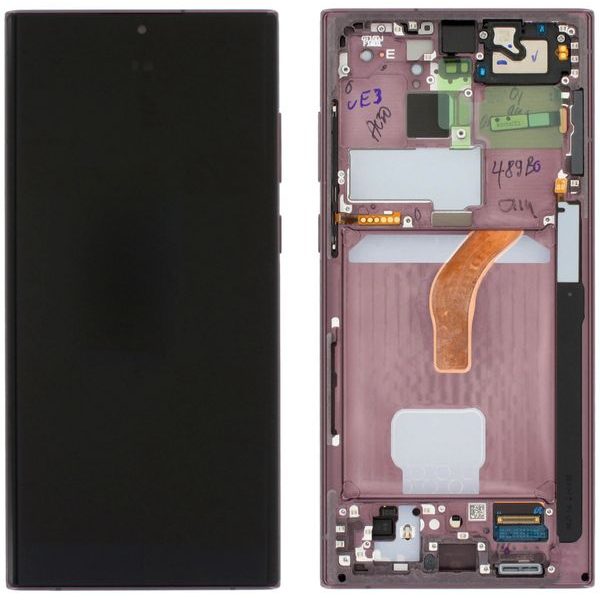 Samsung Galaxy S22 Ultra 5G S908 LCD Display Touchscreen Original (Assembled Service Pack) Burgundy