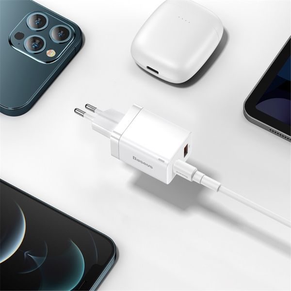 Nabíjecí adaptér USB-C a USB Baseus 30W 2 porty