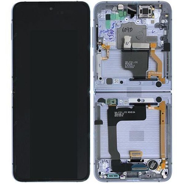 Samsung Galaxy Z Flip 4 F721B LCD displej dotykové sklo originál (Service Pack) vnútorný Modrý