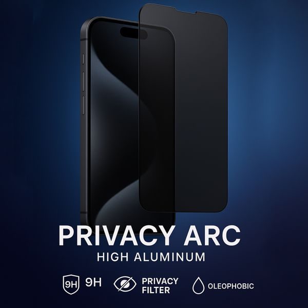 Mobilis Privacy Arc Glass Tempered Screen Protector for iPhone 17 Pro