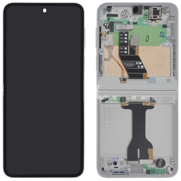 Samsung Galaxy Z Flip 7 FE F761 LCD Display Touch Glass (Service Pack) Inner - White