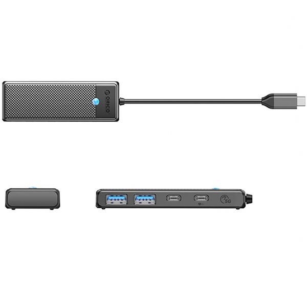 Orico PAPW2AC-C3 USB-C Hub – 2× USB-A 3.0 • 2× USB-C • 100W PD, Black