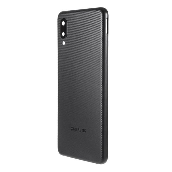 Samsung Galaxy A02 zadní kryt baterie černý včetně krytky fotoaparátu A022