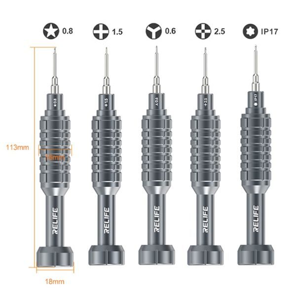 RELIFE RL-730A sada presných skrutkovačov 5 v 1 s magnetickými hrotmi (S2)