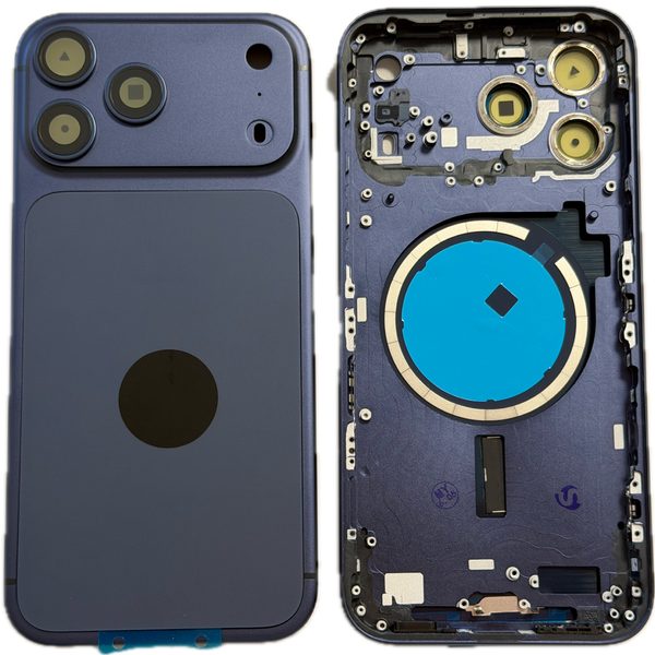 Zadní kryt baterie housing pro iPhone 17 Pro Max (Temně modrý)