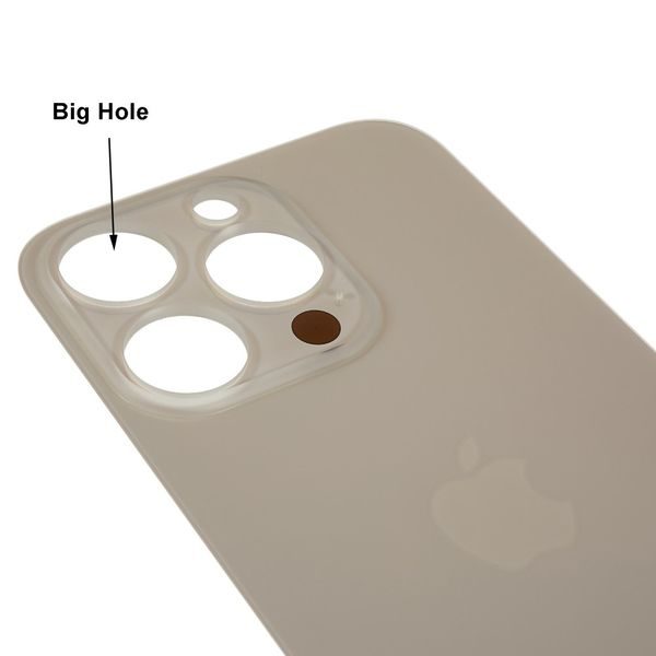 Zadní sklo Apple iPhone 14 Pro kryt baterie zlatý s větším otvorem na kameru