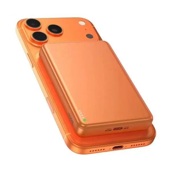 Powerbanka HOCO Q26 5000 mAh, 20 W PD, MagSafe, bezdrôtové nabíjanie, oranžová