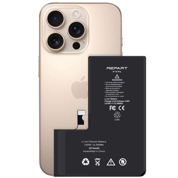 REPART Battery for iPhone 15 Pro