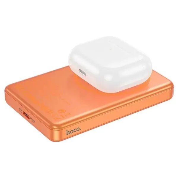 Powerbanka HOCO Q26 5000 mAh, 20 W PD, MagSafe, bezdrôtové nabíjanie, oranžová