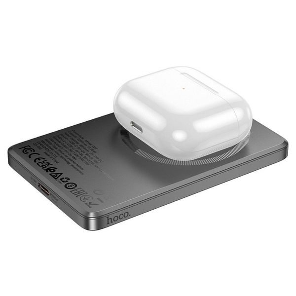 Powerbanka HOCO Q26 5000 mAh, 20 W PD, MagSafe, bezdrôtové nabíjanie, sivá