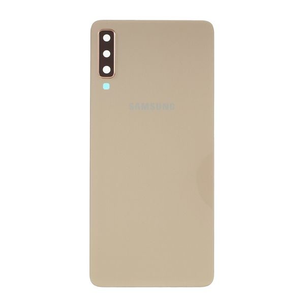 Samsung Galaxy A7 2018 zadní kryt baterie zlatý osázený včetně krytky fotoaparátu A750