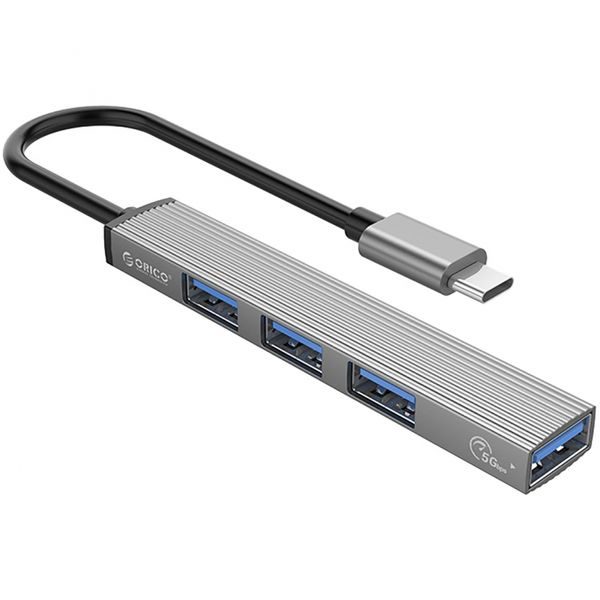 Orico AH-A13 USB-C Hub – 1× USB-A 3.0 • 3× USB-A 2.0, Grey