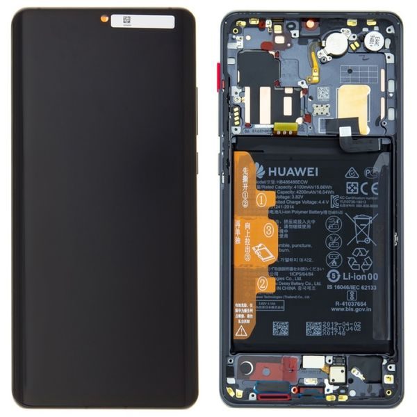 Huawei P30 Pro LCD displej dotykové sklo včetně rámečku originální (Service Pack) Black