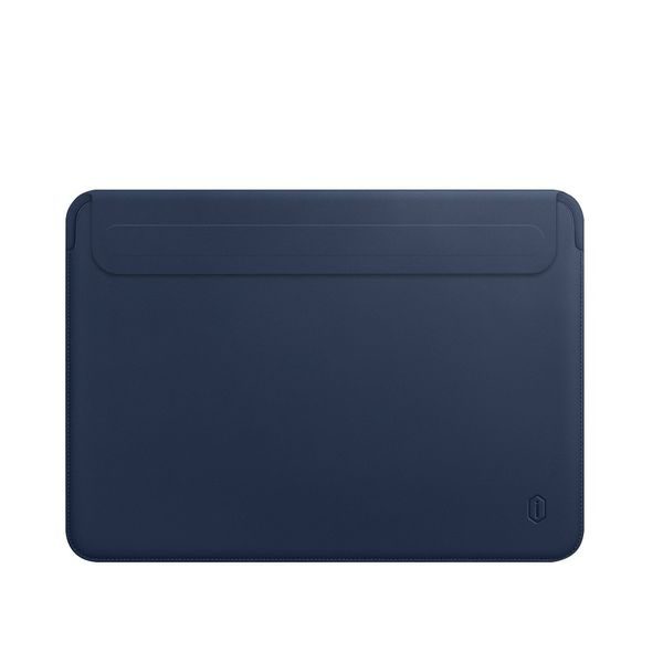 Kožený obal MacBook Pro 13" 2016/2017/2018/2019/2020/M1 tenké pouzdro WIWU modré