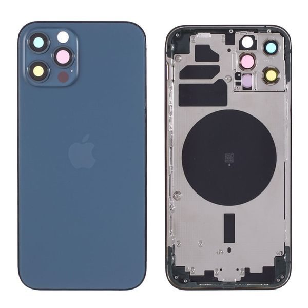 Apple iPhone 12 Pro zadní kryt baterie včetně středového rámečku modrý
