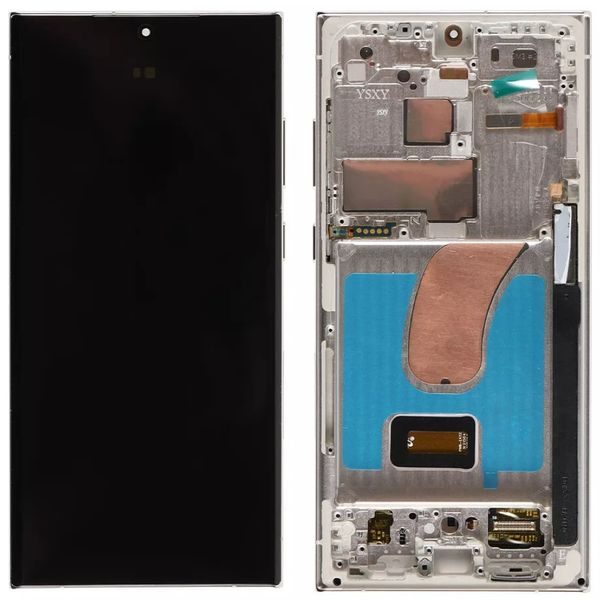 Samsung Galaxy S23 Ultra S918 LCD Display Touchscreen Glass Original (Assembled Service Pack) Gold