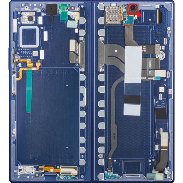 Samsung Galaxy Z Fold 7 F966 LCD display touch glass original (Service Pack) internal - Blue Shadow