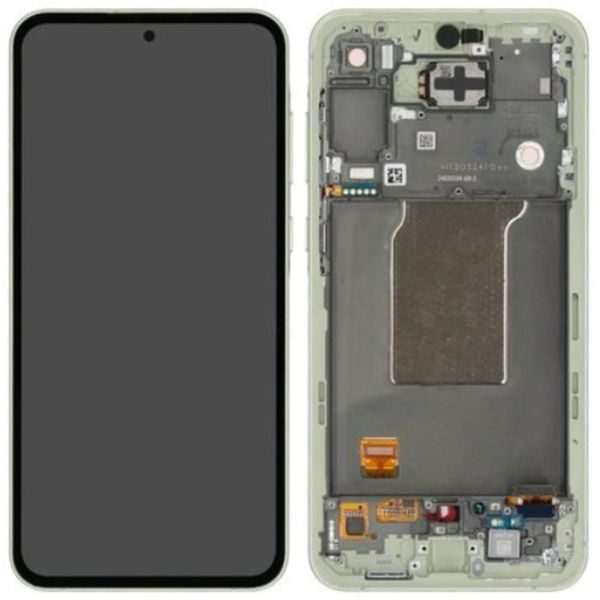 Samsung Galaxy A55 5G A556 LCD displej dotykové sklo vrátane rámu originálne (Service Pack) žltá