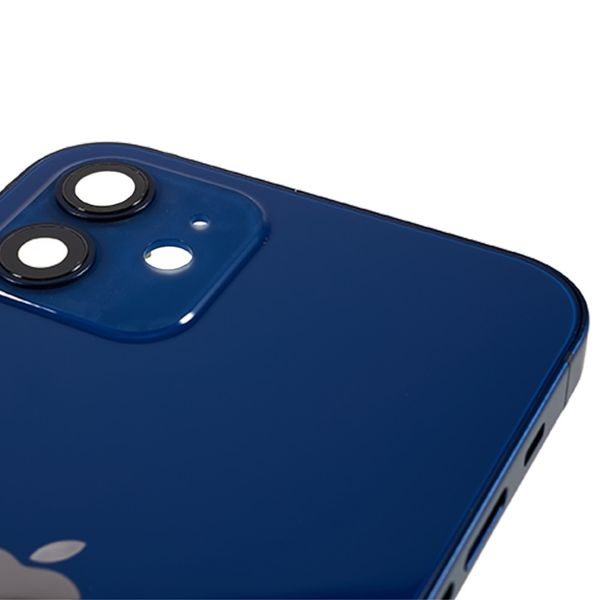 iPhone 12 zadní kryt baterie housing včetně rámečku modrý