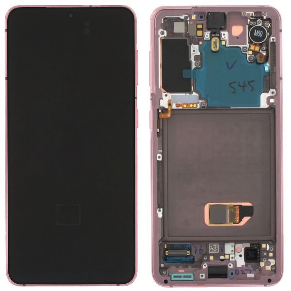 Samsung Galaxy S21 G991 Amoled LCD touch screen digitizer with frame Phantom Violet (Service Pack)