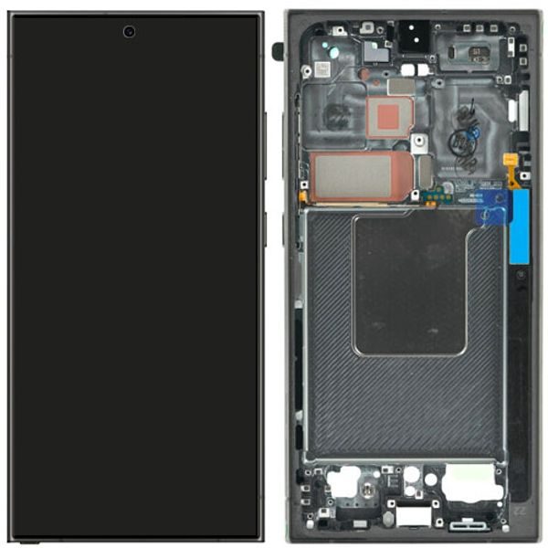 Samsung Galaxy S24 Ultra S928 LCD displej dotykové sklo včetně rámečku (Service Pack) Titanium Black/blue/green
