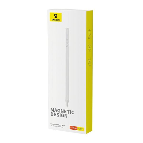Baseus Smooth Writing 2 Series Magnetic Stylus for Apple iPad, Active Version, White