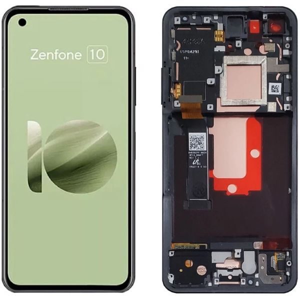 Asus Zenfone 10 LCD displej dotykové sklo (OLED vrátane rámčeka) Midnight Black