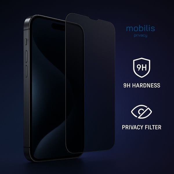 Mobilis Premium Privacy Shield Tempered Glass for iPhone 14 Pro Max