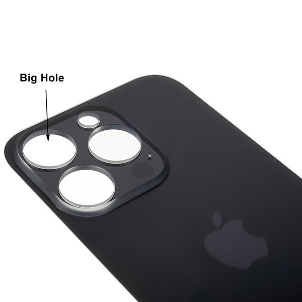 Zadní kryt baterie iPhone 14 Pro Max černý s větším otvorem pro kamery