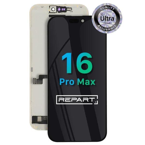 LCD displej iPhone 16 Pro Max + dotykové sklo (120 Hz FHD Soft-OLED REPART ULTRA)