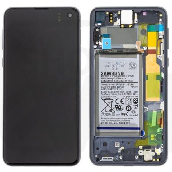 Samsung Galaxy S10e G970 LCD displej dotykové sklo + baterie (Service Pack) Prism Black