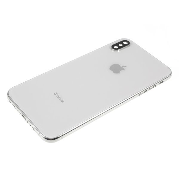Zadní kryt baterie Apple iPhone XS MAX bílý včetně středového rámečku