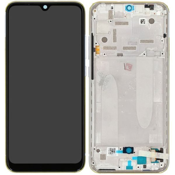 Xiaomi Mi A3 LCD displej dotykové sklo včetně rámečku (Service Pack) silver