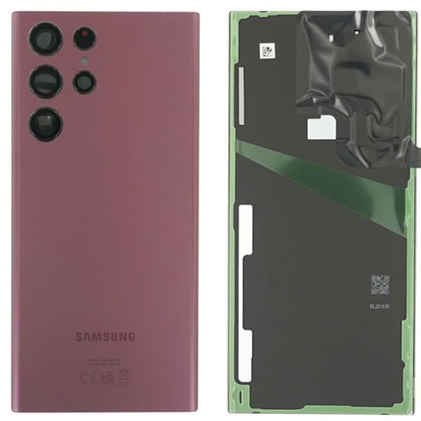 Samsung Galaxy S22 Ultra 5G Rear Battery Cover S908 (Service Pack) Burgundy