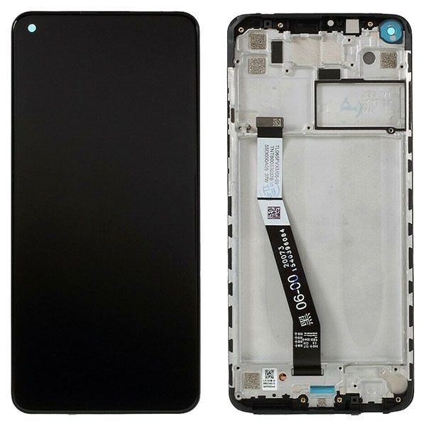 Xiaomi Redmi Note 9 LCD displej dotykové sklo včetně rámečku (Service Pack) Midnight Gray