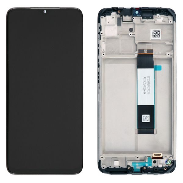 Xiaomi POCO M3 LCD touch screen digitizer with frame Black (Service Pack)