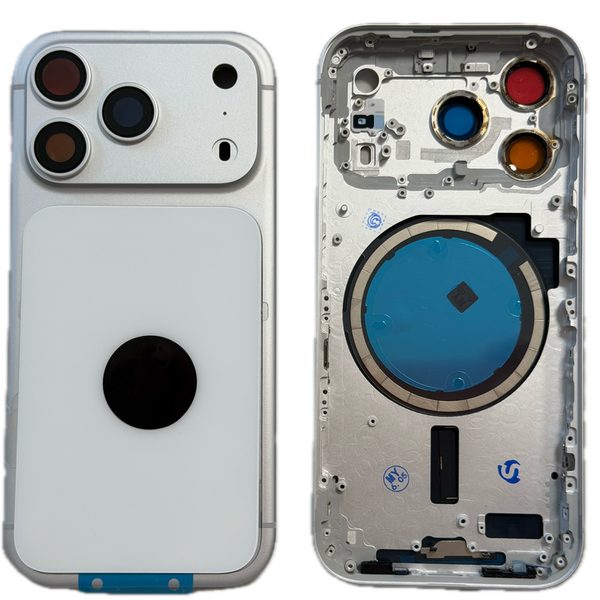 Zadní kryt baterie housing pro iPhone 17 Pro (Stříbrný)