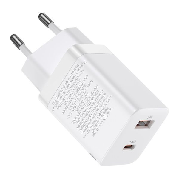 Nabíjecí adaptér USB-C a USB Baseus 30W 2 porty