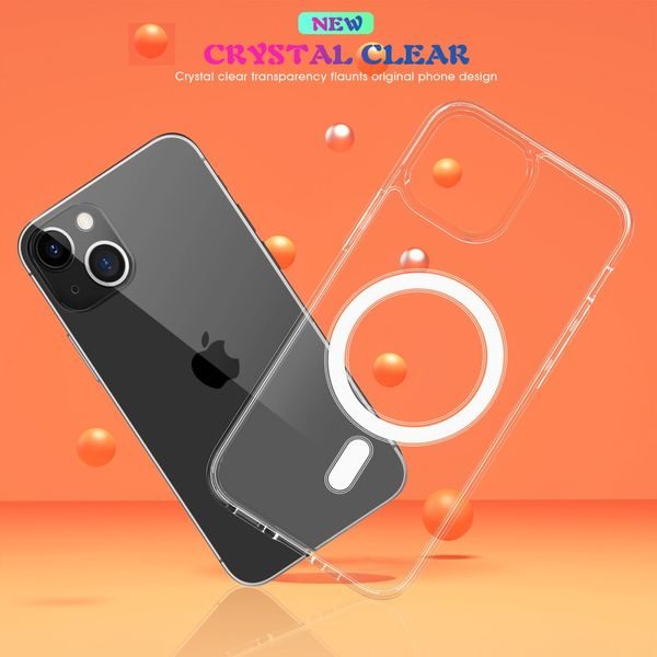 Apple iPhone 13 Protective Case Transparent with Magnets