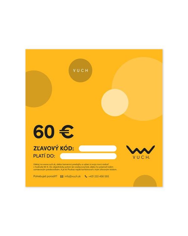Elektronická darčeková poukážka v hodnote 60 €