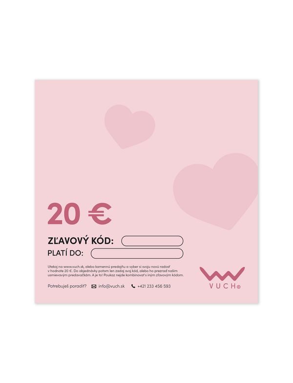Elektronická darčeková poukážka v hodnote 20 €