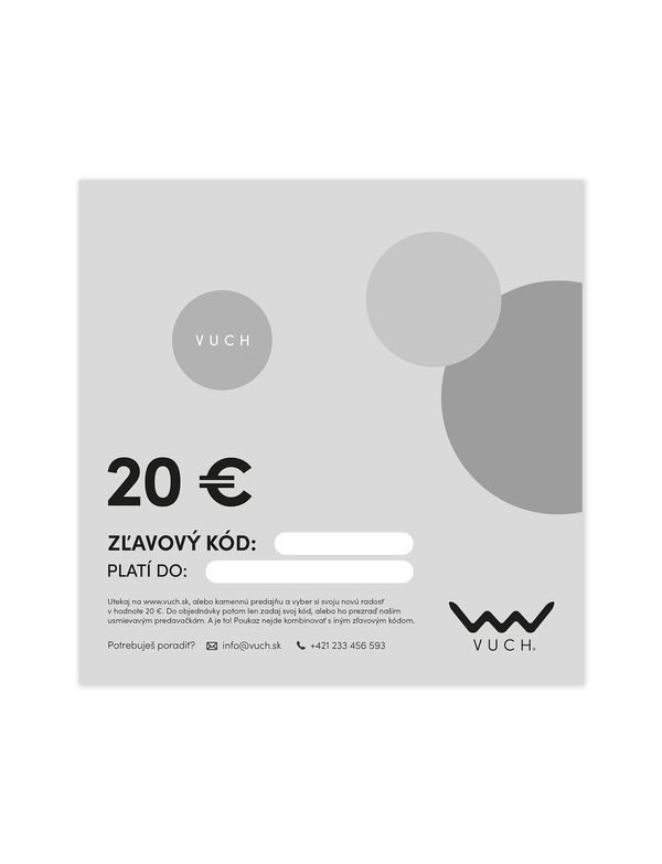 Elektronická darčeková poukážka v hodnote 20 €