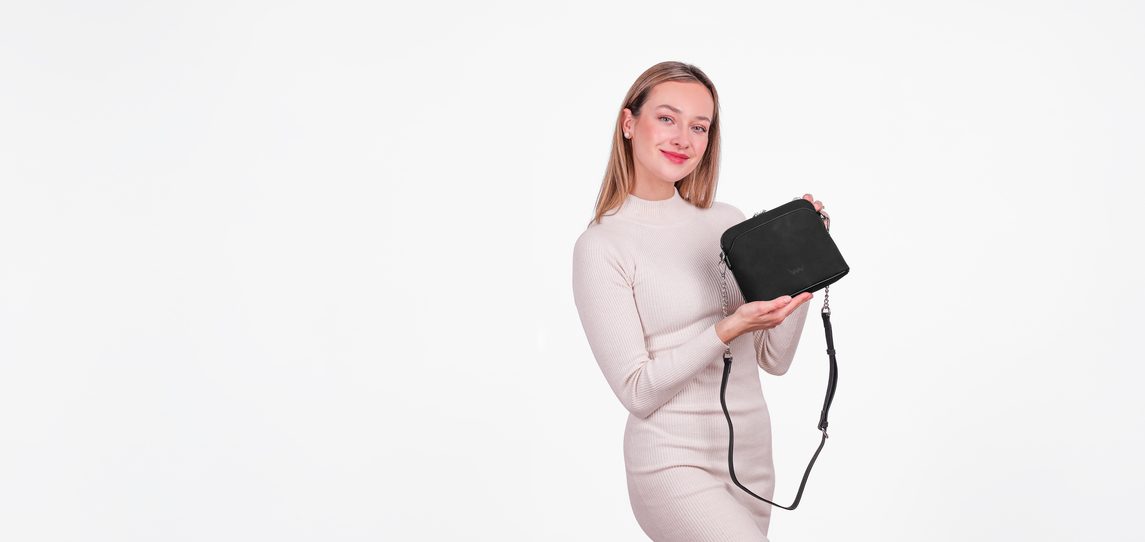 Mini Fossy Suede Black