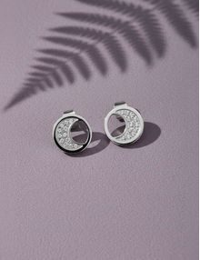 Moon Silver fülbevaló