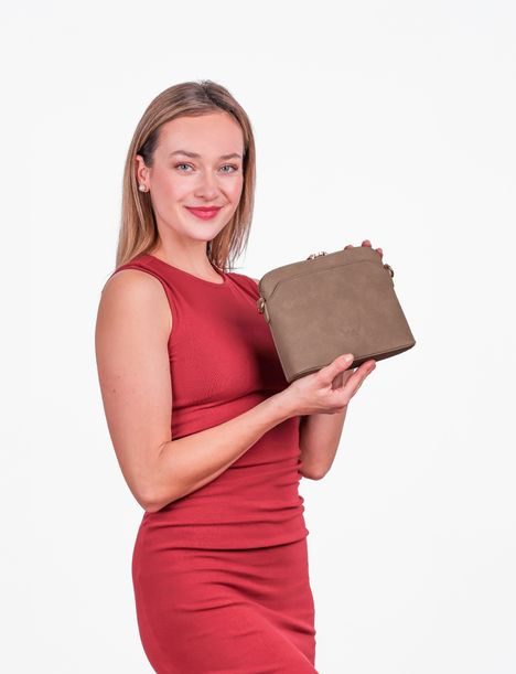 Mini Fossy Suede Beige