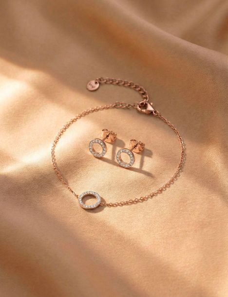 Elorina Rose Gold fülbevaló