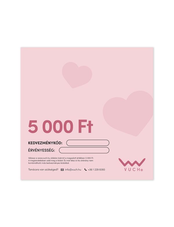Elektronikus ajándékutalvány az alábbi értékben 5 000 Ft