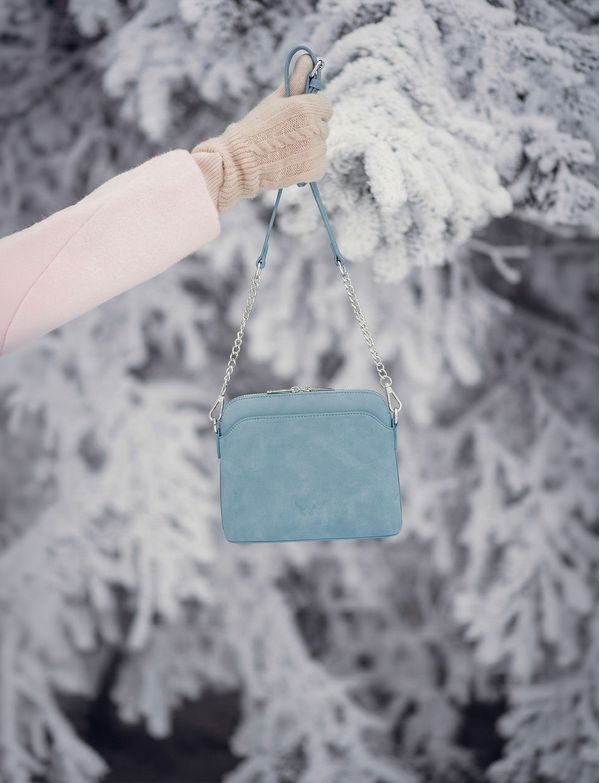 Mini Fossy Suede Blue