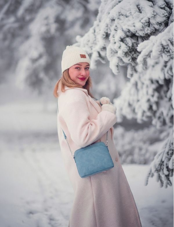 Mini Fossy Suede Blue