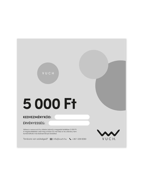 Elektronikus ajándékutalvány az alábbi értékben 5 000 Ft